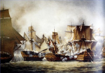 Trafalgar Crepin Naval Battles Oil Paintings